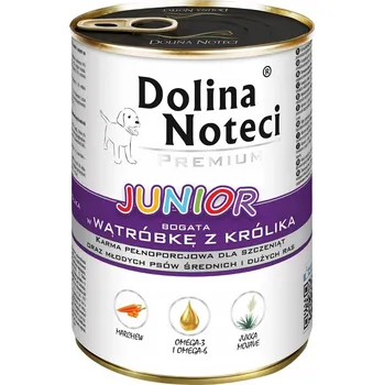 Krmivo pro psa Dolina Noteci Premium junior 400g játra s králíkem