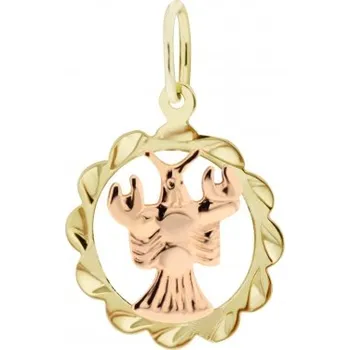 Přívěsek Luxur, Přívěsek znamení Vodnář – kytička ze žlutého zlata, Symbol: Býk, 585-32-2-0062.5ZC0.0.00.000.21.BYK