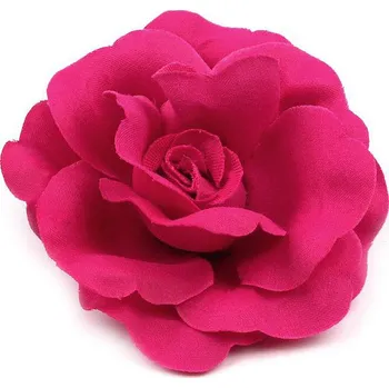 Náramek Brož / ozdoba růže Ø6 cm, velké, 4 fuchsiová tm.