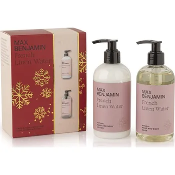 Sprchový gel MAX BENJAMIN French Linen Water duo set mýdlo a mléko na ruce a tělo