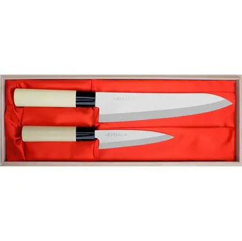 Kuchyňský nůž Sada nožů Satake Megumi 2 ks, dřevěná kuchařská Krabička , univerzální