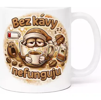 Hrnek 330 ml bez kávy nefunguju hnědý hnědý CZ