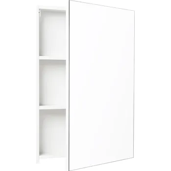 Koupelnový nábytek Závěsná koupelnová skříňka se zrcadlem Deftrans Loreto bílá 76x50,2x11,6 cm