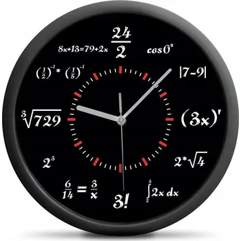 Hodiny Nástěnné hodiny s motivem knihy, komiksu a matematiky
