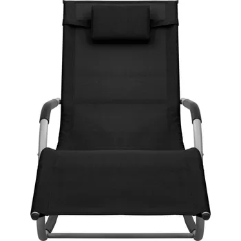 Zahradní lehátko VidaXL černé plast Lehátko