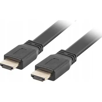 Video kabel HDMI-HDMI kabel v2.0 1.8m černý plochý 4K 60Hz, celoměděný