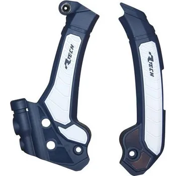 RACETECH (RTECH) 2025/12 kompletní kryty rámu BI-mateRIAL SUPER GRIP HUSQVARNA FC 250 / 450 22-23, FS 450 23-24, TC / FC 125 / 250 / 300 / 350 / 450 23-24, TE 125 / 250 / 300 / 350 / 450 / 501 24, TX 300 / 350 / 450 23-24 barva modrá-černá (RACETECH (RTEC