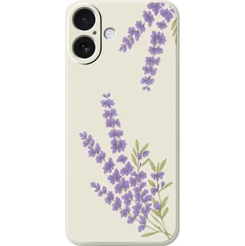 Pouzdro na mobilní telefon Kryt pro iPhone 17 - vzor levandule - béžový