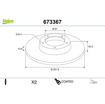 Brzdový kotouč Brzdový kotouč VALEO 673367