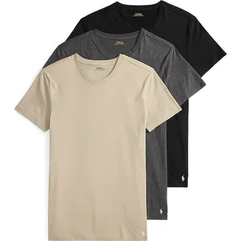 Pánské oblečení Bavlněné tričko Polo Ralph Lauren 3-pack 714830304 béžová 02X, vel. M