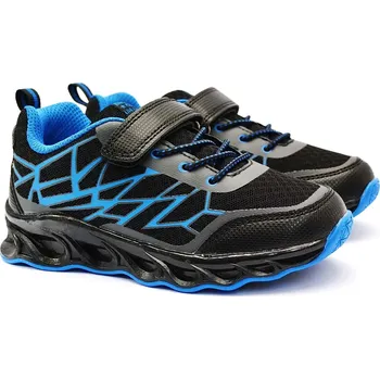 Chlapecké polobotky Dětské blikací boty AMERICAN CLUB 117991 modré Velikost: 27