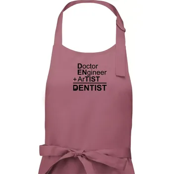 Kuchyňská zástěra Co znamená dentist - Pánská zástěra na vaření - Univerzální velikost ( Starorůžová )
