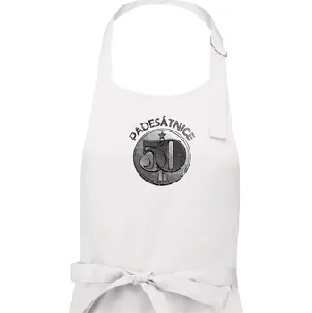 Kuchyňská zástěra Československá Padesátnice - Dámská zástěra na vaření - Univerzální velikost ( Bílá )