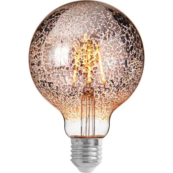 Lampička Lucande LED žárovka E27 Ø 14 cm 4W 1800K Konfetti kouřově šedá, stříbrná