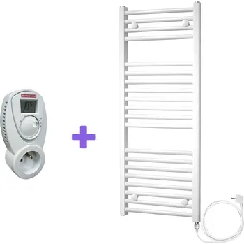 Radiátor Getmi otopný žebřík rovný, bílý, elektrický včetně digitálního termostatu