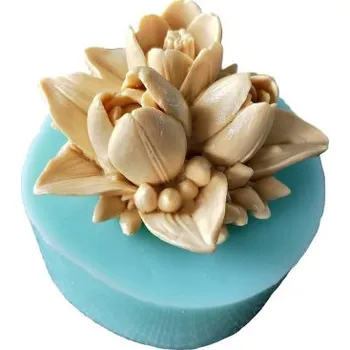 Mýdlo Silikonová forma na mýdlo 3D tulipány