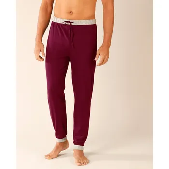 Dámská móda Sada 2 pyžamových kalhot zakončených pružnými lemy šedá+bordó 52/54