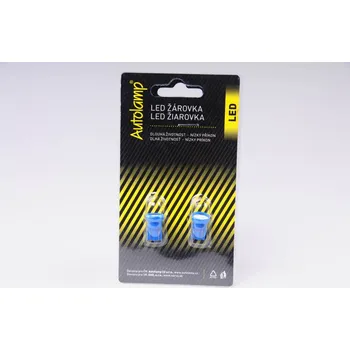 Autožárovka 2ks žárovka LED 12V 5W W2,1x9,5d modrá