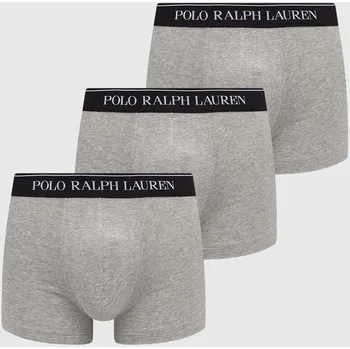 Pánské spodní prádlo Boxerky Polo Ralph Lauren 3-pack 714835885 šedá 90X, vel. XXL