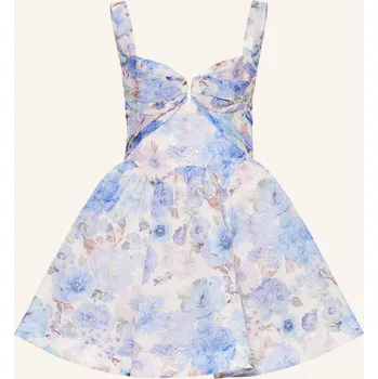 Dámské šaty Zimmermann Dámské Šaty Rebellion Z Lnu A Hedvábí, tmavě modrá...