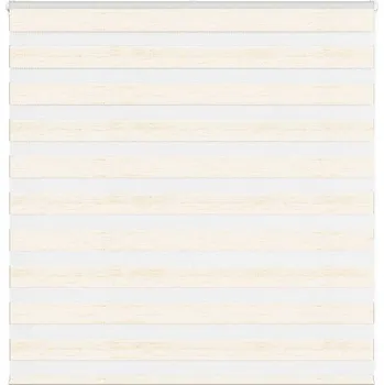 vidaXL Zebra roleta 150x100 cm šířka látky 145,9 cm polyester [4014635] Barva: Mramorově béžová