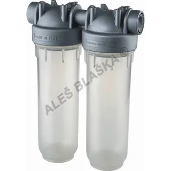 vodní filtr ATLAS FILTRI - Itálie | Dvojitý antibakteriální filtr DP 10" SENIOR SANIC DUO (filtr na vodu, vodní filtrace) - 1" filtr DP SENIOR 10" SANIC DUO