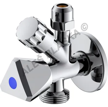 Ventil Kombinovaný rohový ventil (pračkoroháček) k pračce myčce - se zpětnou klapkou 550ZK CR