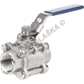 Ventil Nerezový kulový kohout závitový (ventil) FF páka - 3dílný - NEREZ - INOX - 4" 352G
