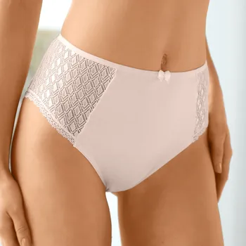 Kalhotky Sada 2 jednobarevných kalhotek maxi z bavlny a krajky Coria zn. Confidence Lingerie® pudrová 54/56