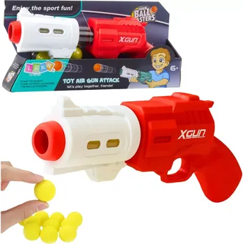 Dětská zbraň Pistolek na pěnové kuličky XGUN, červený, 6 ks