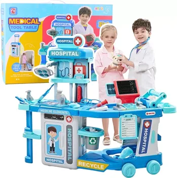 Dětské zboží Lékařský kufřík 2v1 – nemocnice v kufříku se světly a zvuky