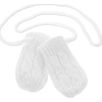 Rukavice Baby Nellys Kojenecké rukavičky pletené, zimní - Vel. 56-68 (0-6 m) Baby Nellys Bílé