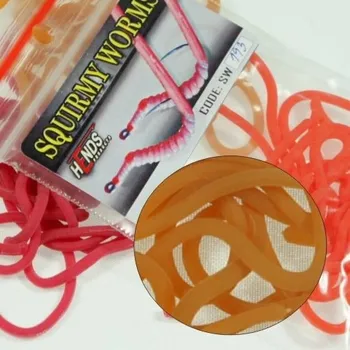 Umělá nástraha HENDS SQUIRMY WORMS - SVĚTLE HNĚDÁ