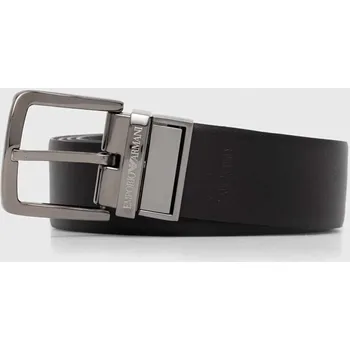 Opasek Oboustranný kožený pásek Emporio Armani Y4S074.YKL2J.NOS černá 99X, vel. ONE SIZE