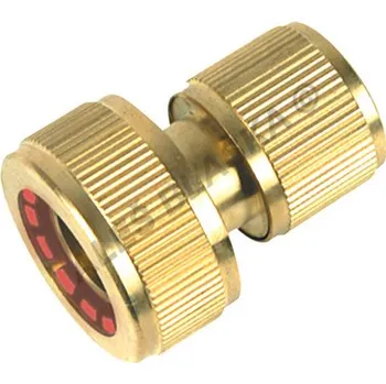 Hadicová spojka Zahradní spojka rychlospojka mosazná se zpětnou klapkou, spojka na hadici - 1/2" Z063