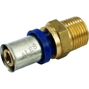 Fitinka GENERAL FITTINGS - Itálie | H-LINE lisovací přechod přímý vnější závit, PRESS (pro PEX-AL, plastohliníkové trubky) - 20x3/4" H1700