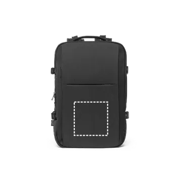 brašna na notebook DALLAS. Cestovní batoh z recyklovaného 600D polyesteru s vysokou hustotou pro 17.3" notebook Digitální Transfer (max. 13 barev, 150 x 150mm) 13 barev 90 Spodní přední část