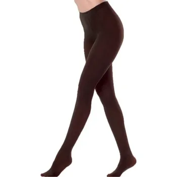 Dámské punčochy Giulia dámské elastické neprůhledné mikrovláknové 3D punčocháče 70DEN CAFFE 3