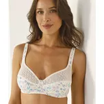 Podprsenka v z bavlny a krajky s potiskem květin, bez kostic slonová kost 90A