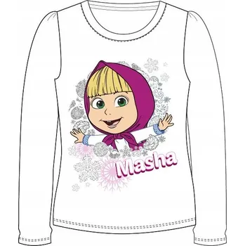 EplusM dětské tričko s dlouhým rukávem bavlna bílé velikost 122