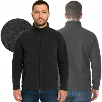 Pánská mikina POLAR PÁNSKÁ pracovní Mikina Fleecová Rozepínací černá pracovní Bez Kapuce 3XL