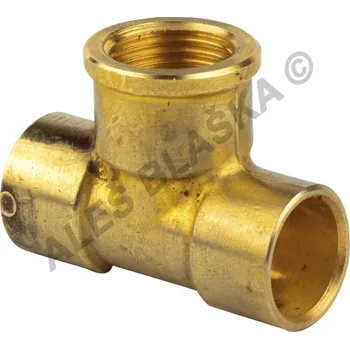 Instalatérský materiál CU 4130 G Bronzový pájecí T-kus A x IG x A (pro k pájení, letovací - měď) - 22x1/2"x22 CU.4130G