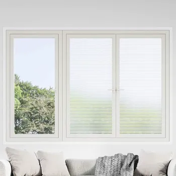 Stavební fólie Okenní fólie Mléčné pruhy 60 x 2000 cm PVC Bílá3394625