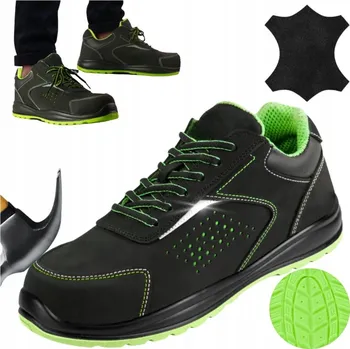 Pracovní obuv Pracovní polobotky Specto Kožené Sportovní s kompozitní špičkou BOZP velikost 46