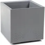 Květináč plast šedý Lamela 39 cm x 39 x 39,4 cm