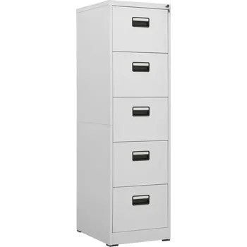 Kartotéka vidaXL Kancelářská skříň světle šedá 46 x 62 x 164 cm ocel