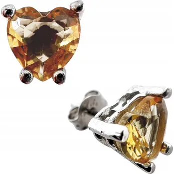 Náušnice Náušnice srdíčka se sultanitem - vzorek 925 - Dárek pro ni