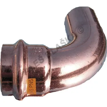 Instalatérský materiál EFFEBI - Itálie | CU měděný oblouk (koleno) 90° MxF , lisovací, PRESS, na měď trubky - 18mm CP.9001