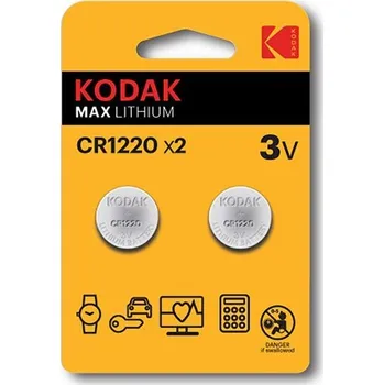 Baterie Kodak CR1220 3V lithiová 2-pack