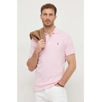 Oblečení a móda Bavlněné polo tričko Ralph Lauren 710704319 růžová 03X, vel. XL